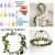 180CM Eucalyptus Money Leaf Gypsophila Rattan (with 6 random color eggs)