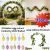 180CM Eucalyptus Money Leaf Gypsophila Rattan (with 12 random color eggs)
